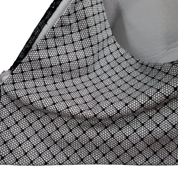 Cacique Lightly Lined Full Coverage Underwire Bra Size 44F Black White Lace - Picture 8 of 10